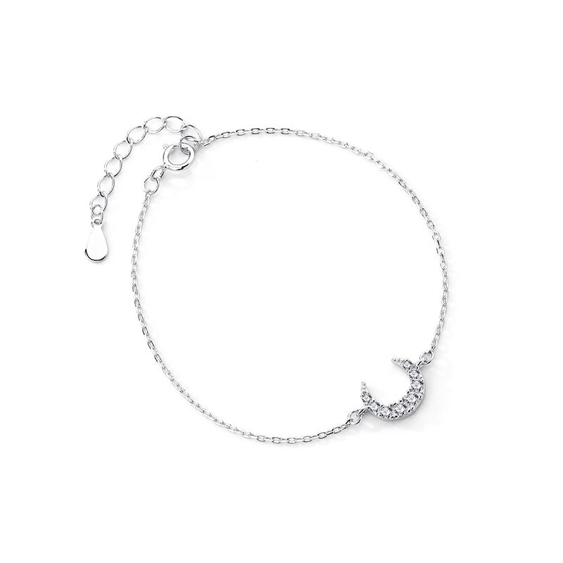 Bracelet Lune et Étoile en Argent 925
